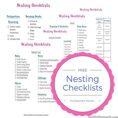 Free Nesting Checkli