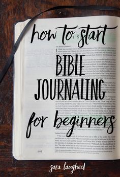 How to start Bible j